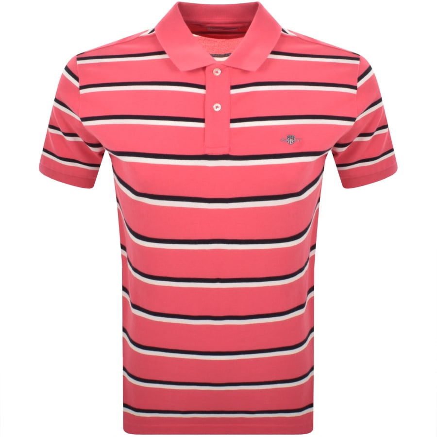 Gant Women Brown Striped Polo Tshirt